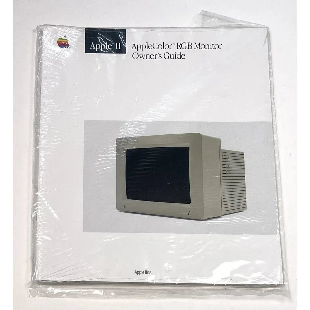 VTG 1987 APPLE II GS AppleColor RGB Computer Monitor OWNER'S GUIDE ONLY Sealed